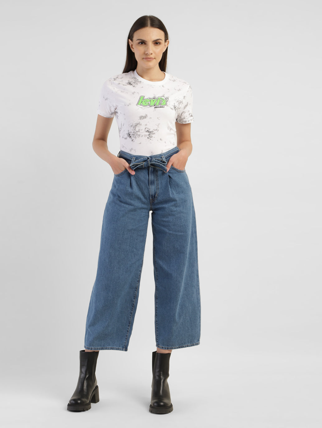 Women's Blue Baggy Fit Mid Rise Jeans - 96dfdd58-a269-4355-8693-e9633374637f View