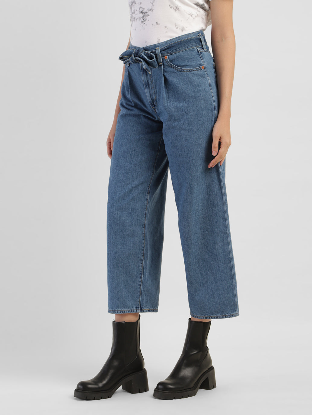 Women's Blue Baggy Fit Mid Rise Jeans - fd46e61f-a057-472c-ba1a-2b08fa76c05a View