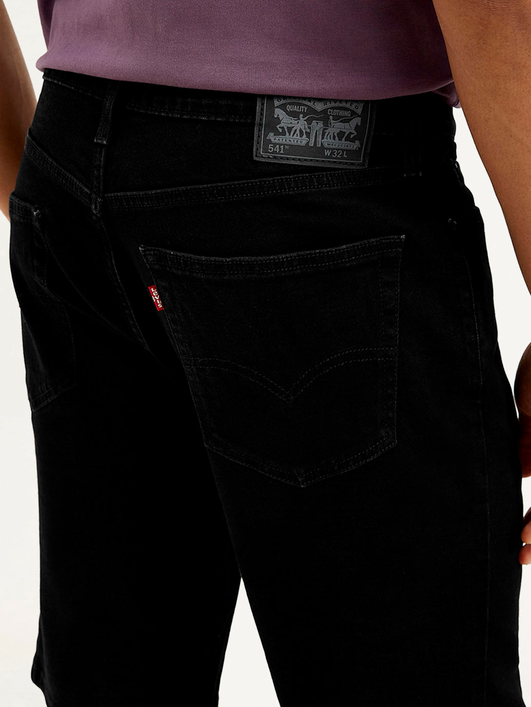 Men's Black Tapered Shorts - Detail View