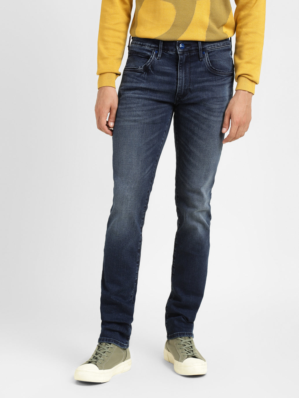 Men's 65504 Blue Skinny Fit Mid Rise Jeans - 0bffa14d-e863-474b-b228-19486460bd50 View