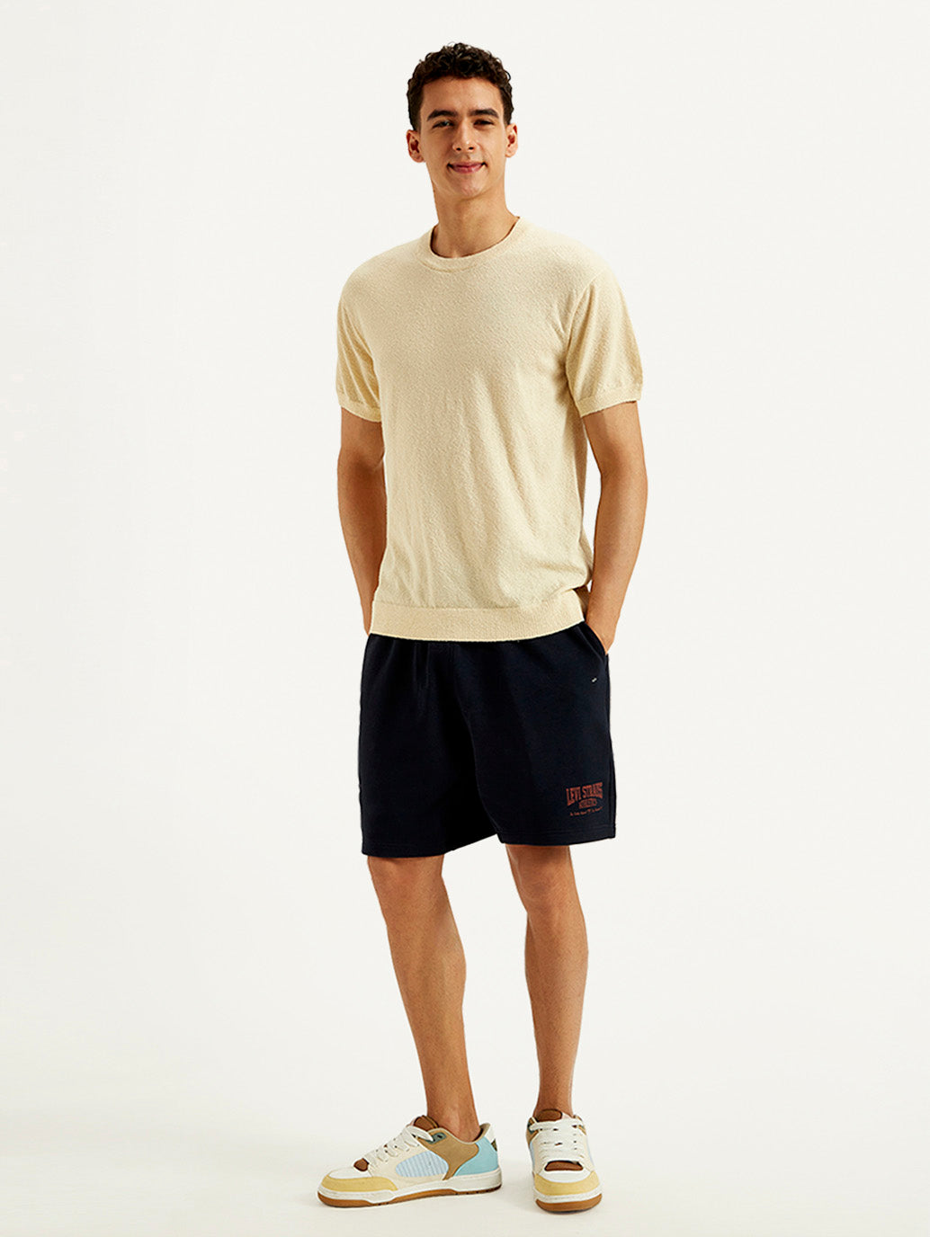 Men's Solid Slim Fit T-Shirt - Front View
