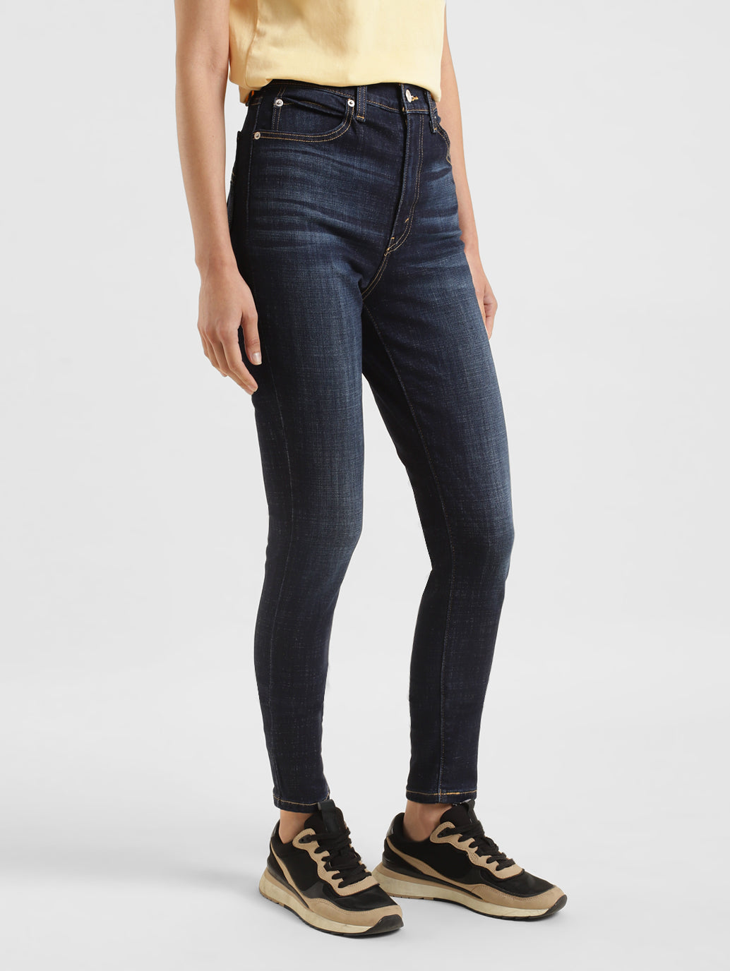 Women's Blue Skinny Fit High Rise Jeans - a2f812e7-1dd4-49cf-9583-e98f47ee0444 View
