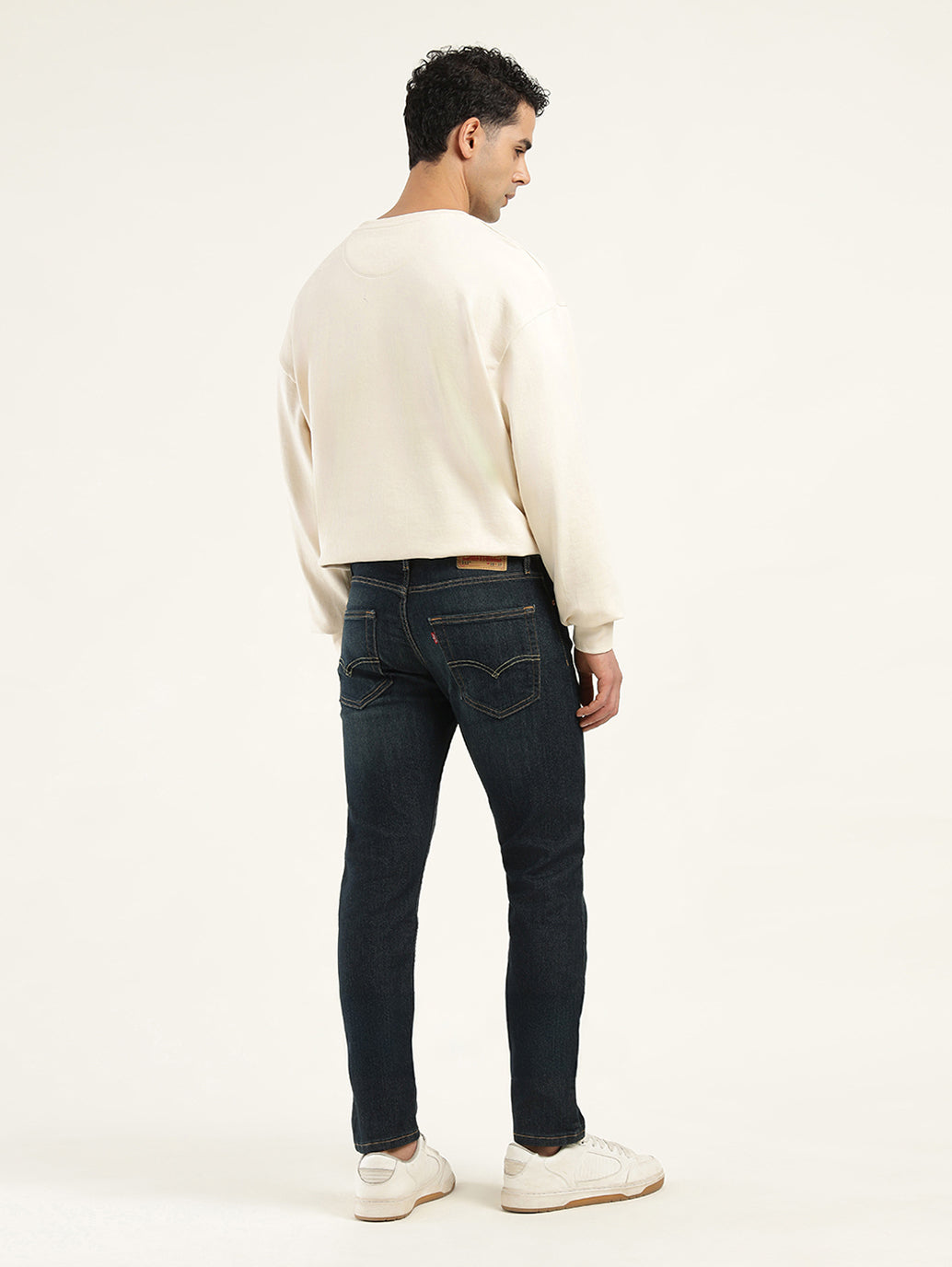 Men's 512 Blue Slim Tapered Fit Mid Rise Jeans - Back View