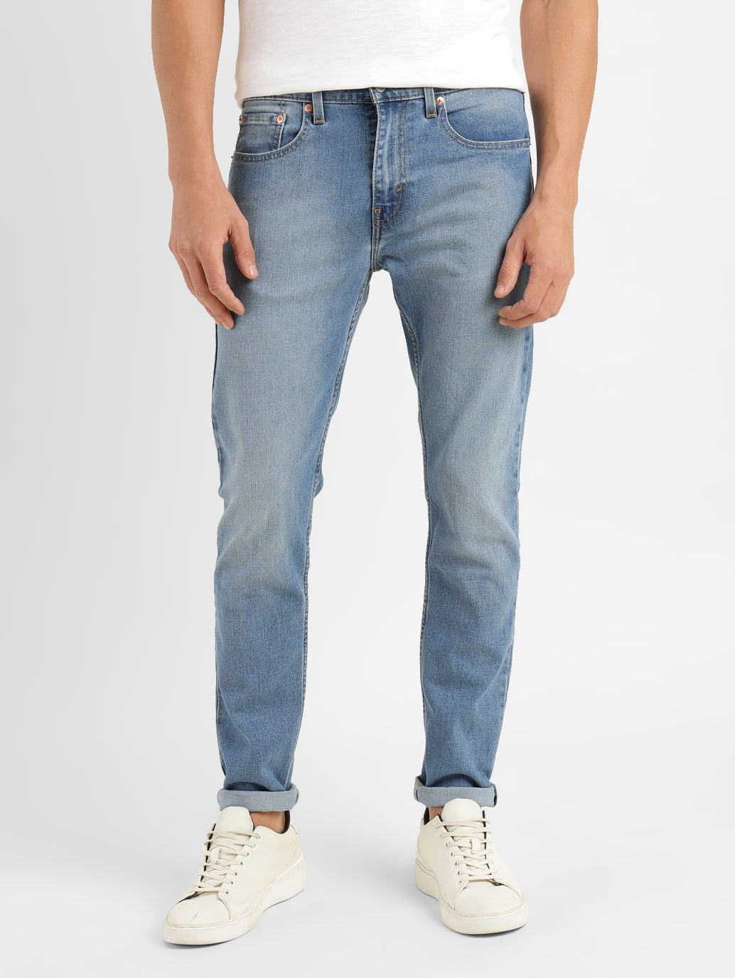 Men's 512 Blue Slim Tapered Fit Mid Rise Jeans - 4ad790e9-8d14-4e71-bf52-abcde3d90ef5 View