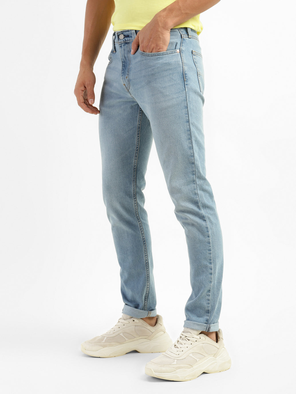 Men's 512 Blue Slim Tapered Fit Mid Rise Jeans - 7e029168-0b93-4446-b2c1-73d5d9dd1db9 View