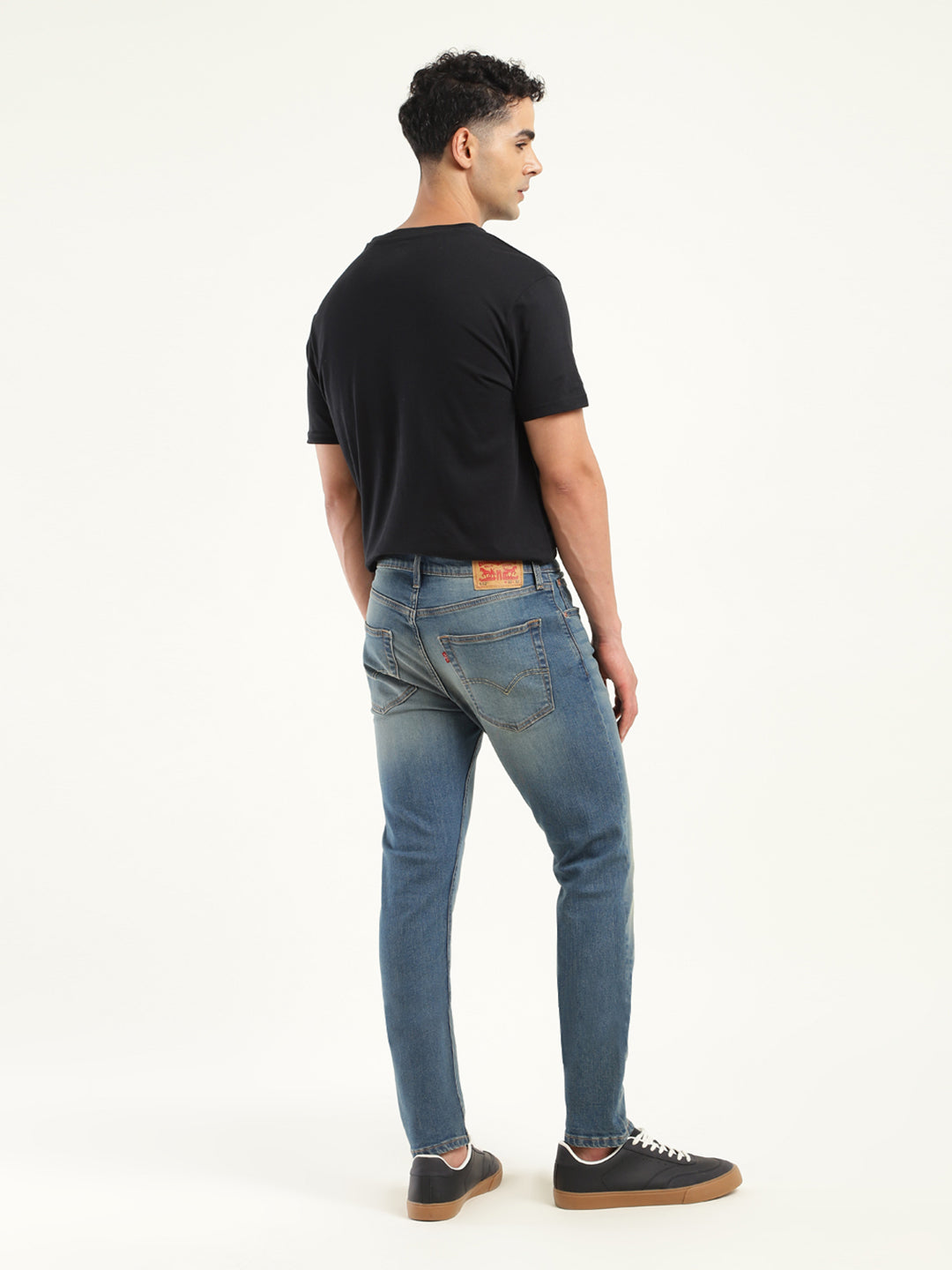 Men's 512 Blue Slim Tapered Fit Mid Rise Jeans - Back View