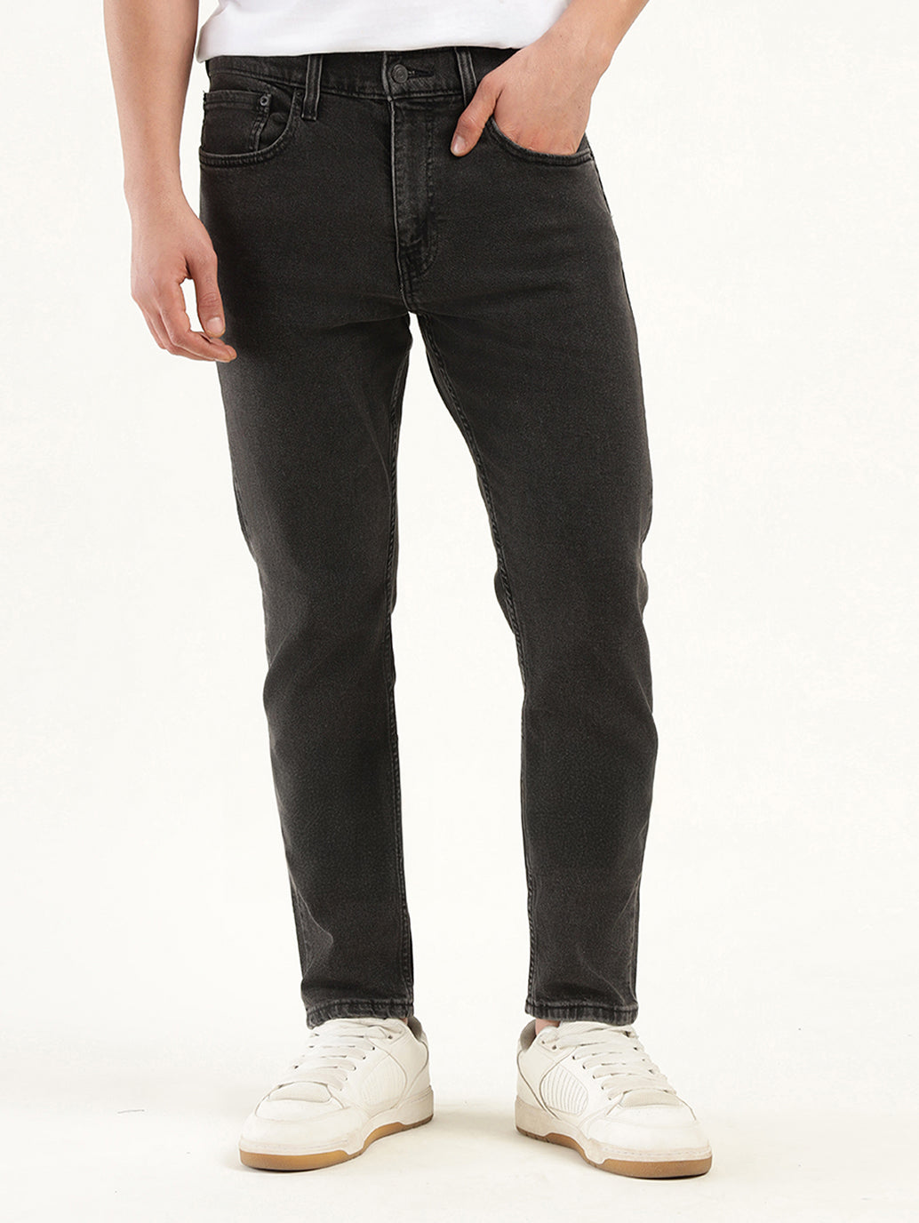 Men's 512 Black Slim Tapered Fit Mid Rise Jeans - Detail View