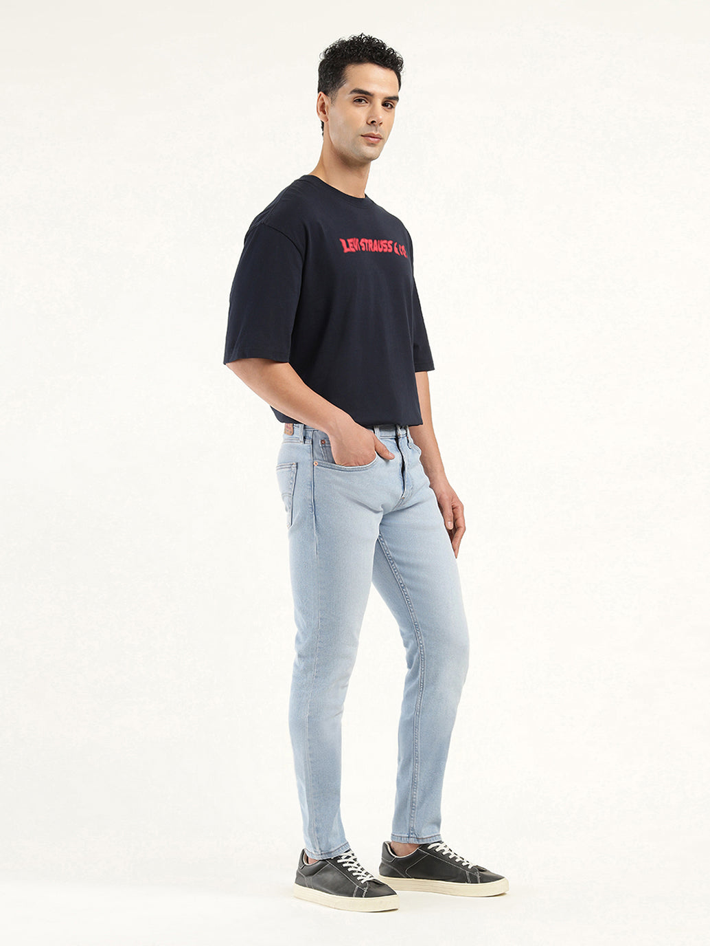 Men's 512 Indigo Slim Tapered Fit Mid Rise Jeans - Side View