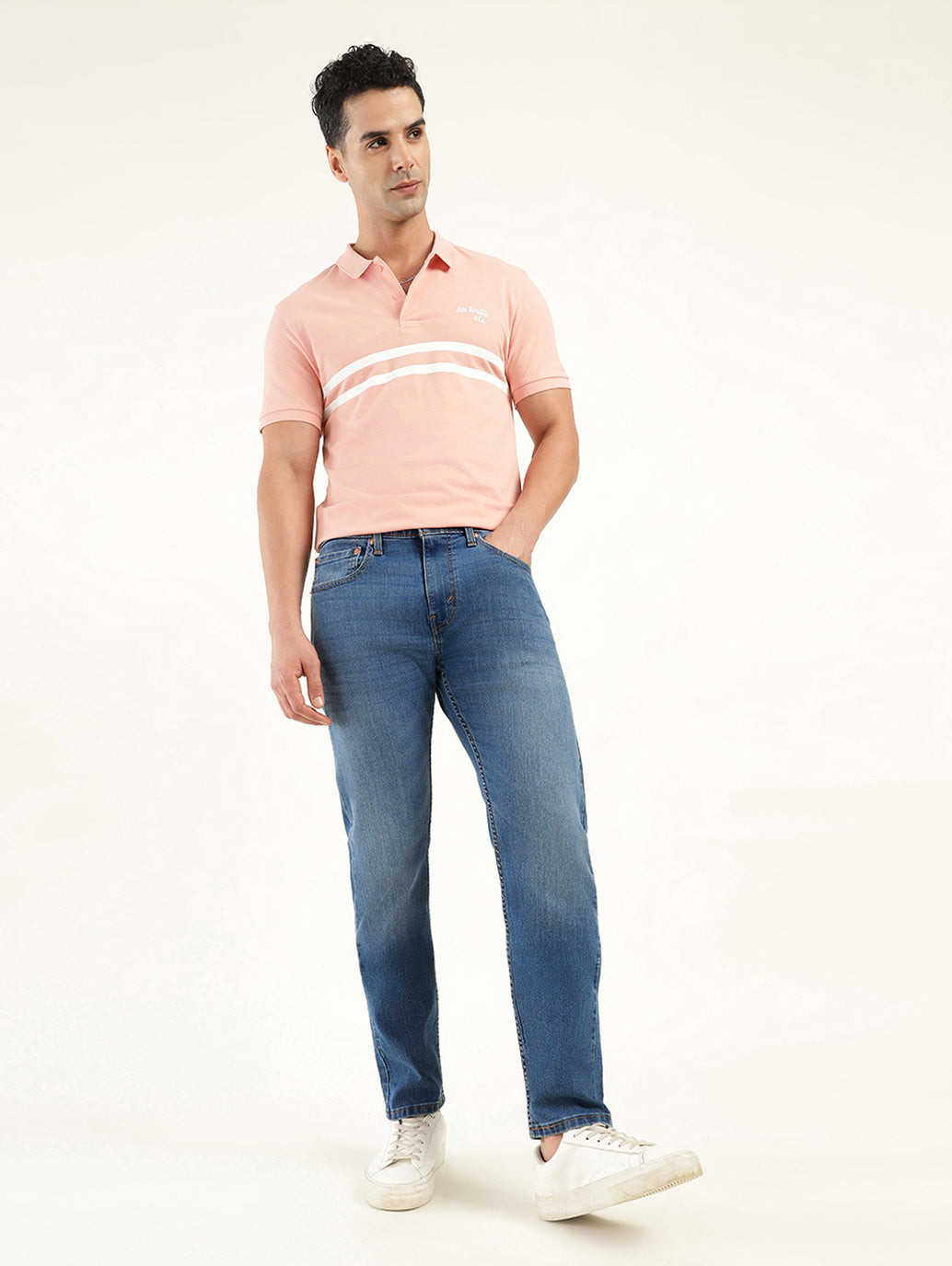Men's 512 Indigo Slim Tapered Fit Mid Rise Jeans - shot View