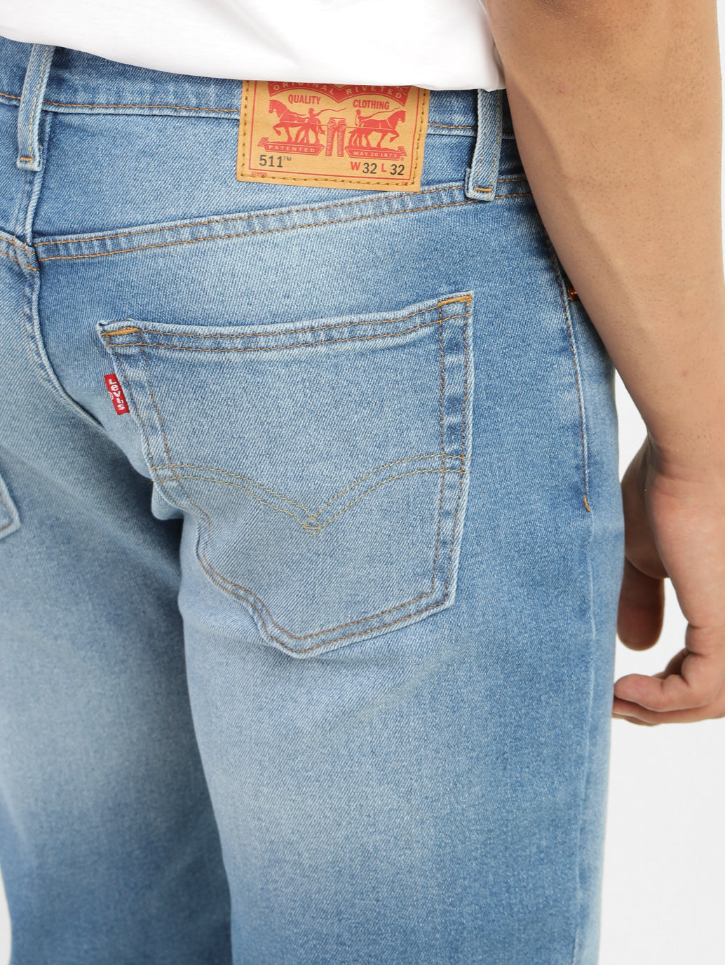 Men's 511 Blue Slim Fit Mid Rise Jeans - 588a7b45-0a05-4d63-8e61-cee141387e90 View