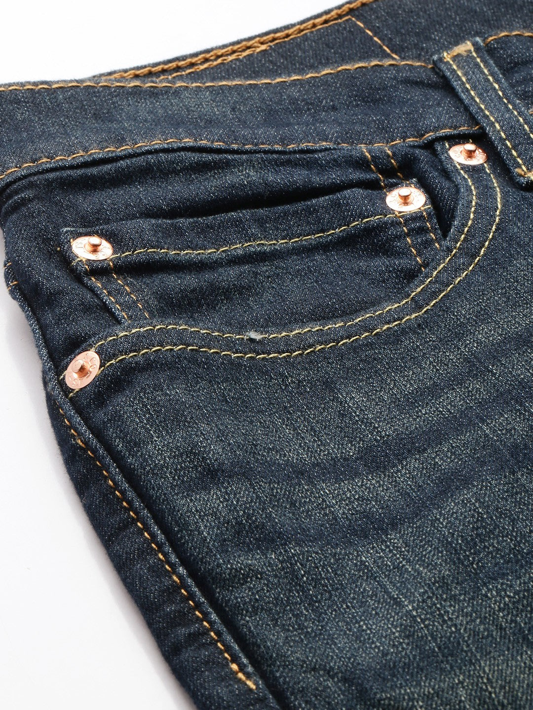 Men's 511 Blue Slim Fit Mid Rise Jeans - Details View