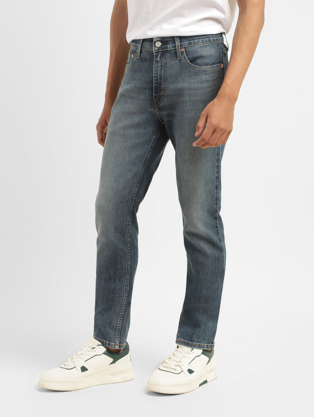 Men's 511 Blue Slim Fit Mid Rise Jeans - 80036a3b-7687-4f6f-971b-19226834b87e View