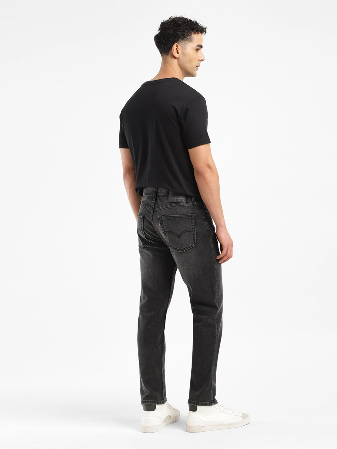 Men's 511 Black Slim Fit Mid Rise Jeans - Back View