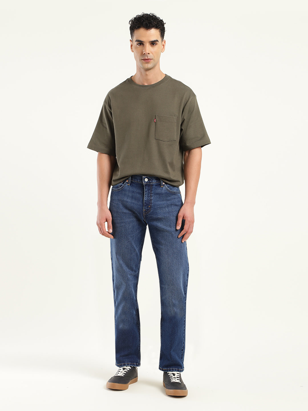 Men's 511 Blue Slim Fit Mid Rise Jeans - Front View