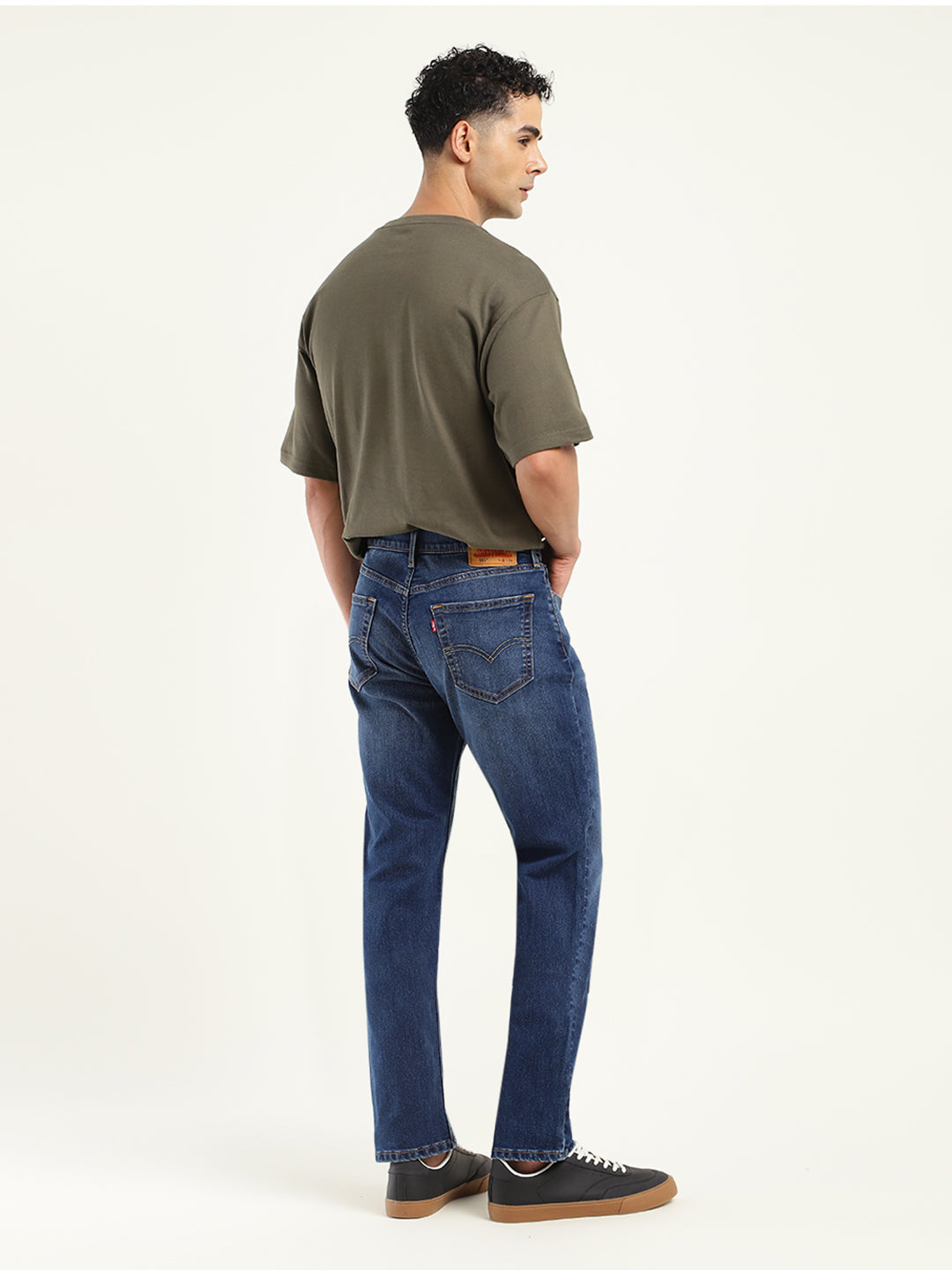 Men's 511 Blue Slim Fit Mid Rise Jeans - Back View
