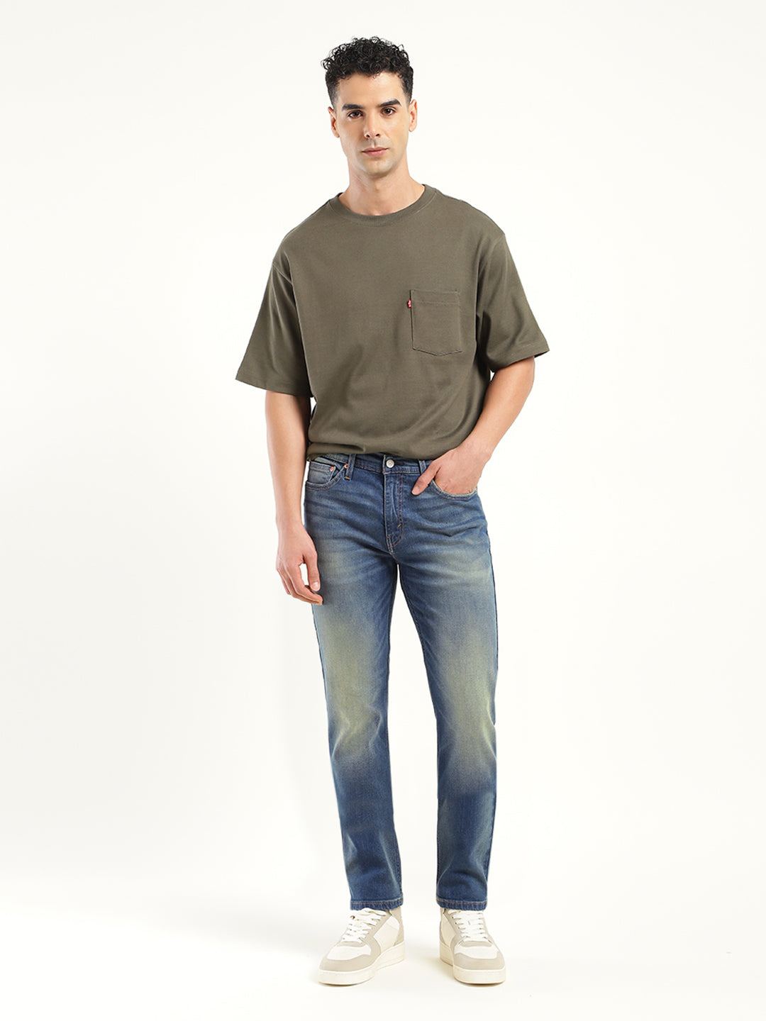 Men's 511 Blue Slim Fit Mid Rise Jeans - Front View