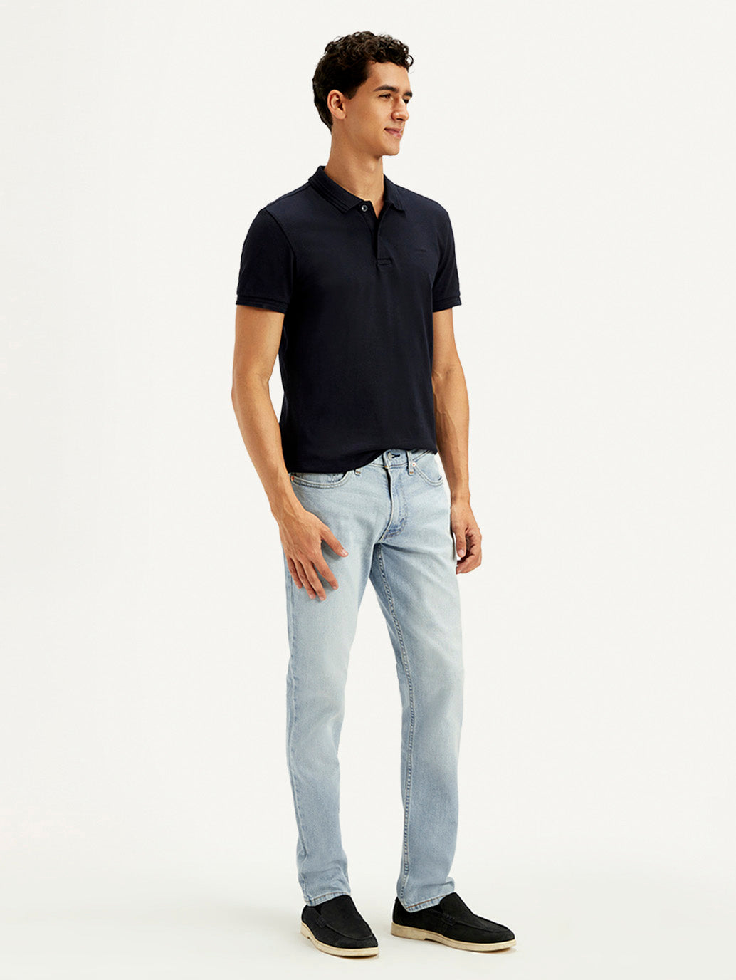 Men's 511 Indigo Slim Fit Mid Rise Jeans - Side View