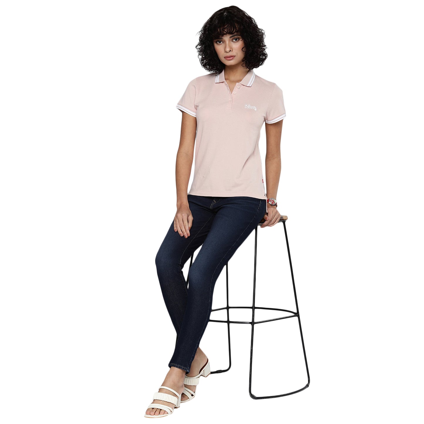 Women's 710 Blue Skinny Fit Mid Rise Jeans - 2 View
