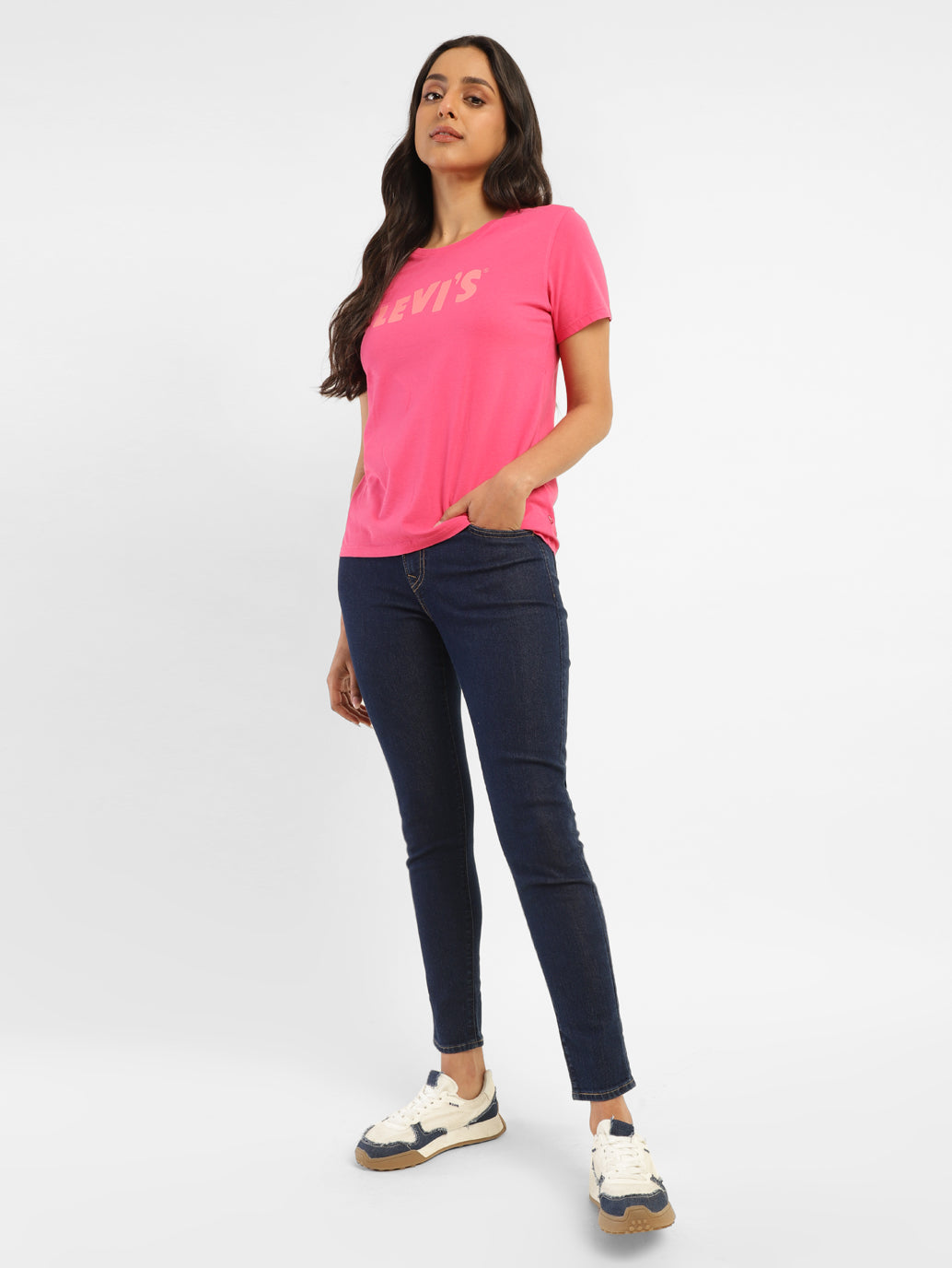 Women's 710 Navy Blue Skinny Fit Mid Rise Jeans - 5c2d1efa-f390-412b-9018-8196d126122d View