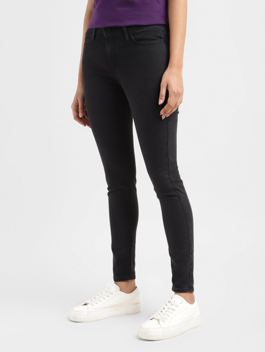 Women's 710 Blue Skinny Fit Mid Rise Jeans - fc938316-2cf4-4441-8237-dd7b2b14f7d6 View