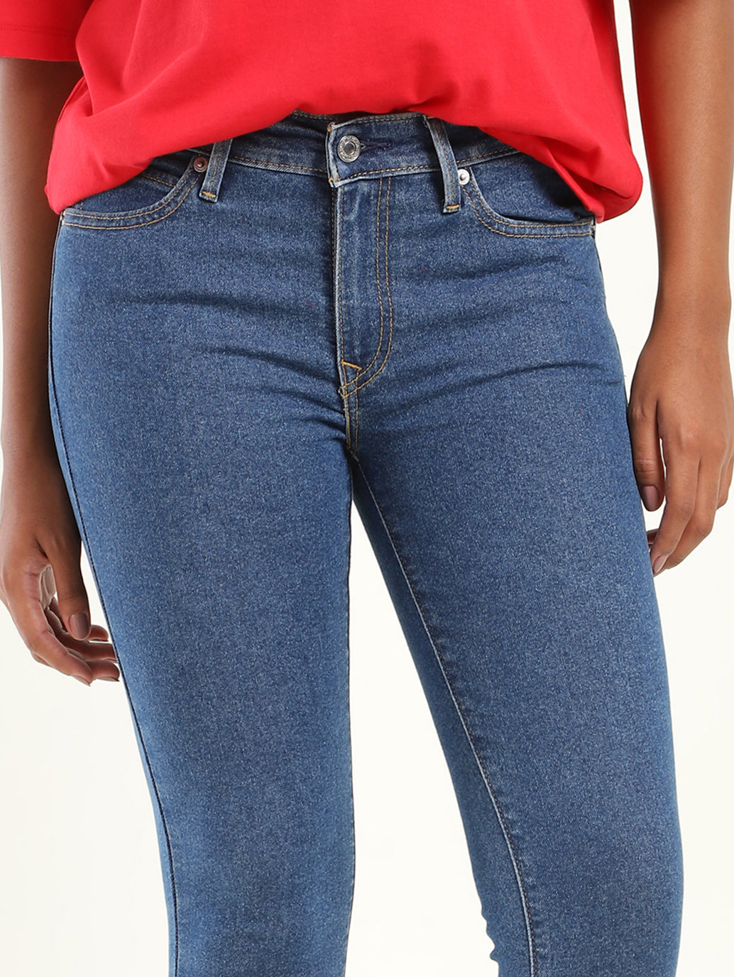 Women's 711 Blue Skinny Fit Mid Rise Jeans - 5d63a3bd-0247-4151-878b-e406eaf9b894 View