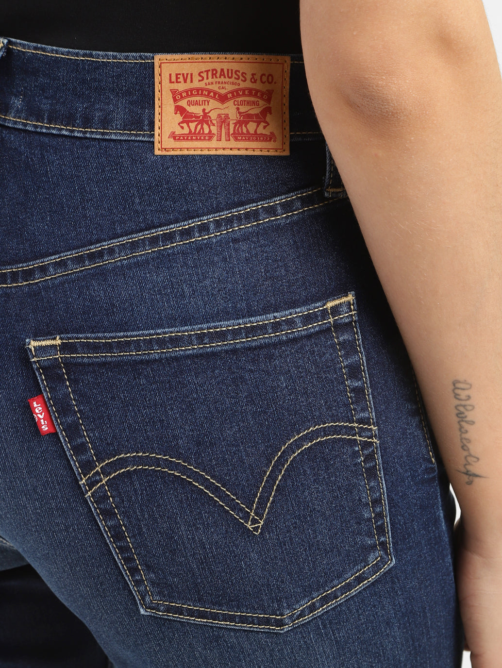 Women's Blue Ribcage Straight Fit Mid Rise Jeans - 6edfec8e-6559-4052-a5b7-6bb8d434e2d7 View