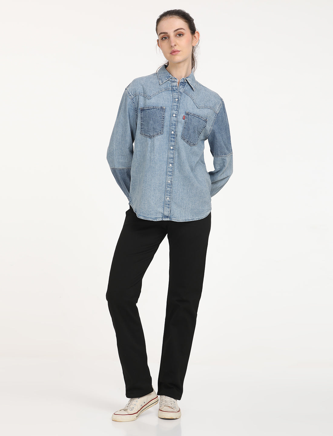 Women's Colorblock Relaxed Fit Shirt - 6 View