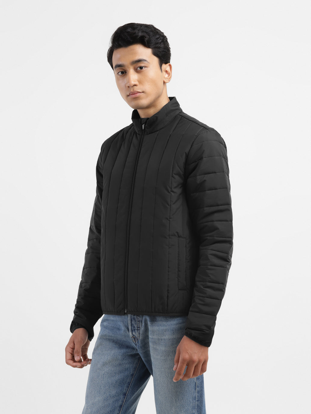 Men's Solid Padded Jacket - c3ffe8a9-1c5f-4be2-b69a-84fb01623cb1 View
