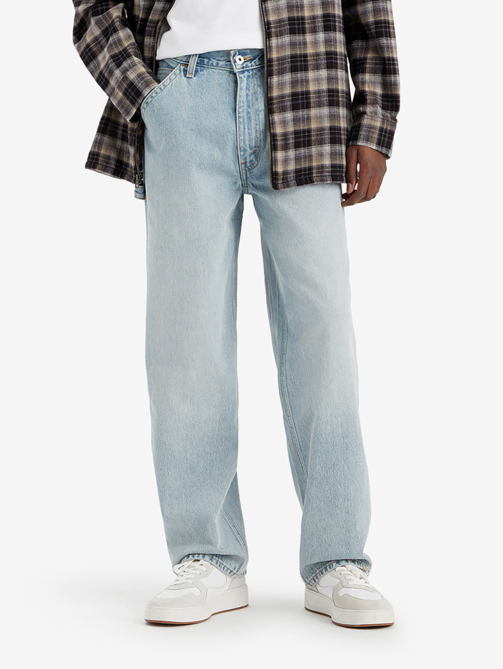 Men's Light Blue Baggy Fit Mid Rise Jeans - c1bfff72-8e38-4024-8909-dd180d23f9d3 View