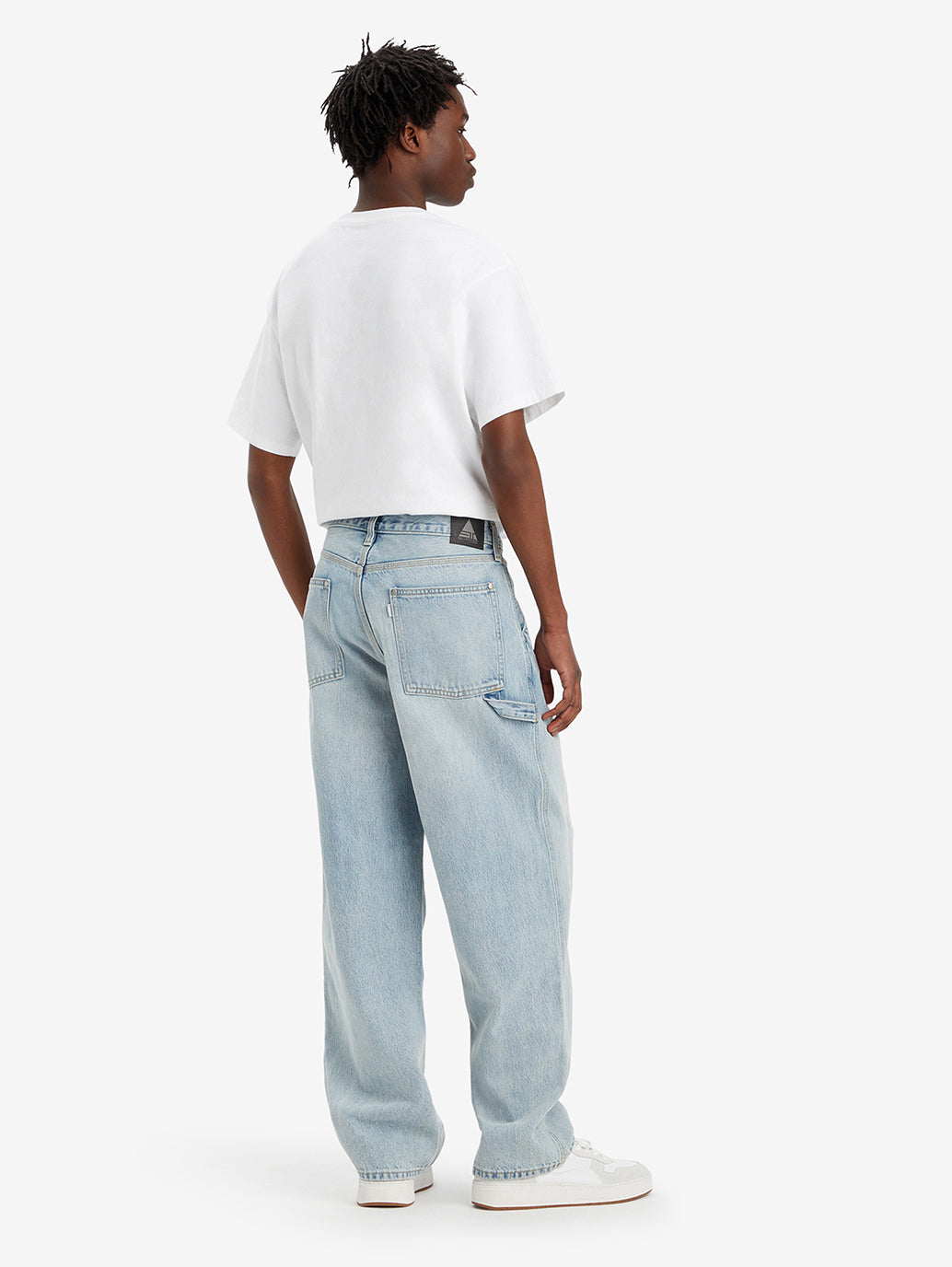 Men's Light Blue Baggy Fit Mid Rise Jeans - 7bedf683-afca-4a54-a77e-a90122636a82 View