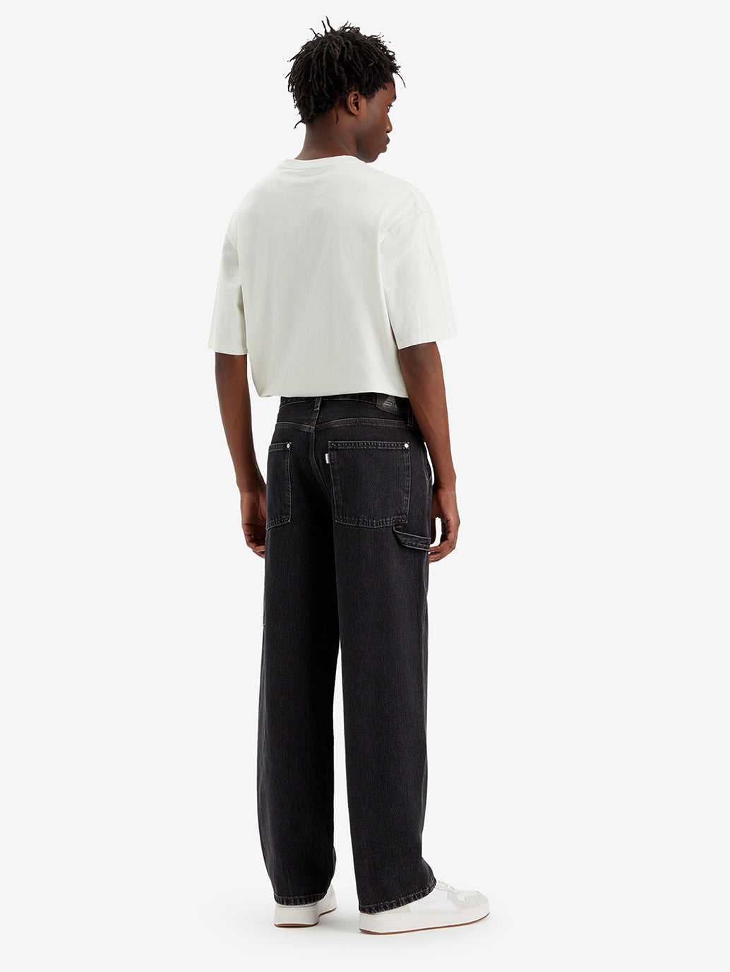 Men's Black Baggy Fit Mid Rise Jeans - 81669292-7d2e-4725-bc65-7a29788d250b View