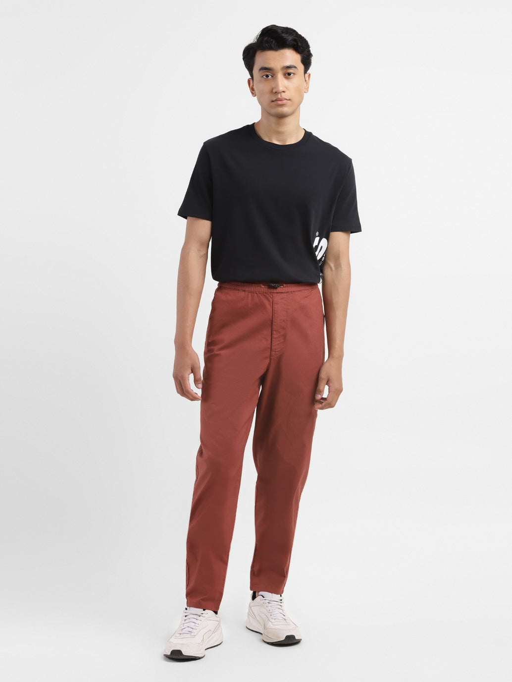 Men's Brown Regular Fit Joggers - 044dad7a-7e33-408e-a04f-f42f3c122342 View
