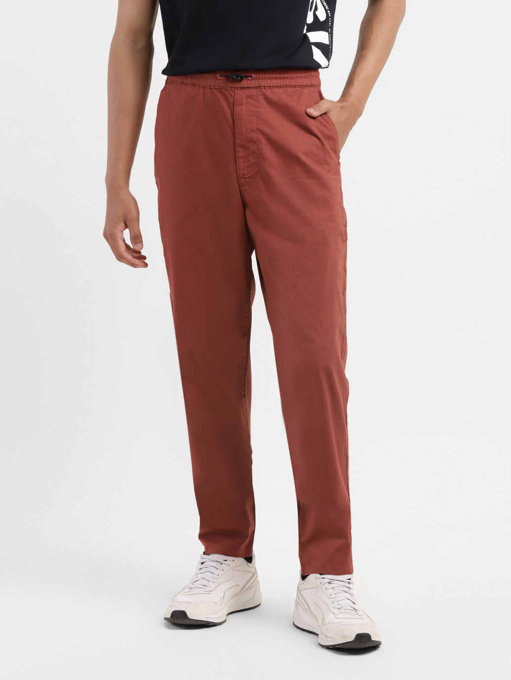 Men's Brown Regular Fit Joggers - dc458f57-69aa-4a60-9272-a94779c6bdad View