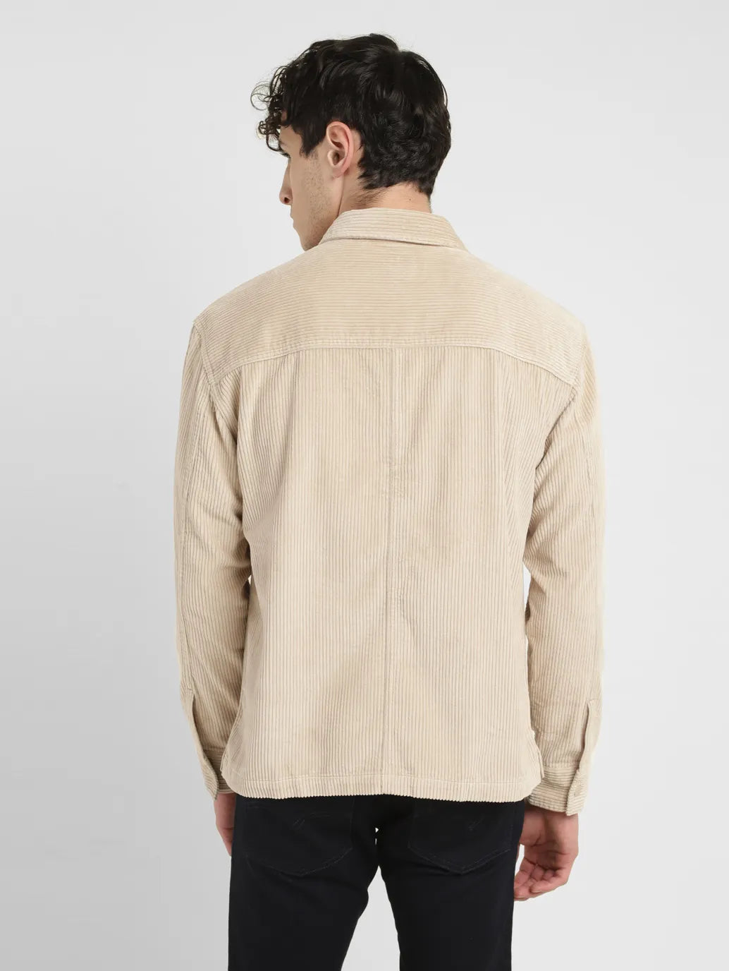 Men's Solid Spread Collar Corduroy Shirt - a40311e7-f921-4ee2-a6c3-6ec1db1a6cbd View