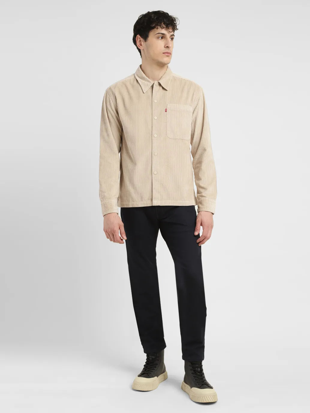 Men's Solid Spread Collar Corduroy Shirt - 79762a6e-21fa-4cca-83e6-9d5ca27a9892 View