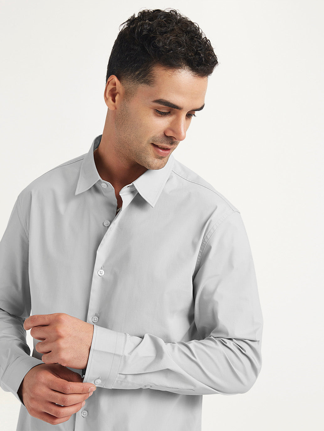 Men's Redloop Solid Slim Fit Shirt - Detail View