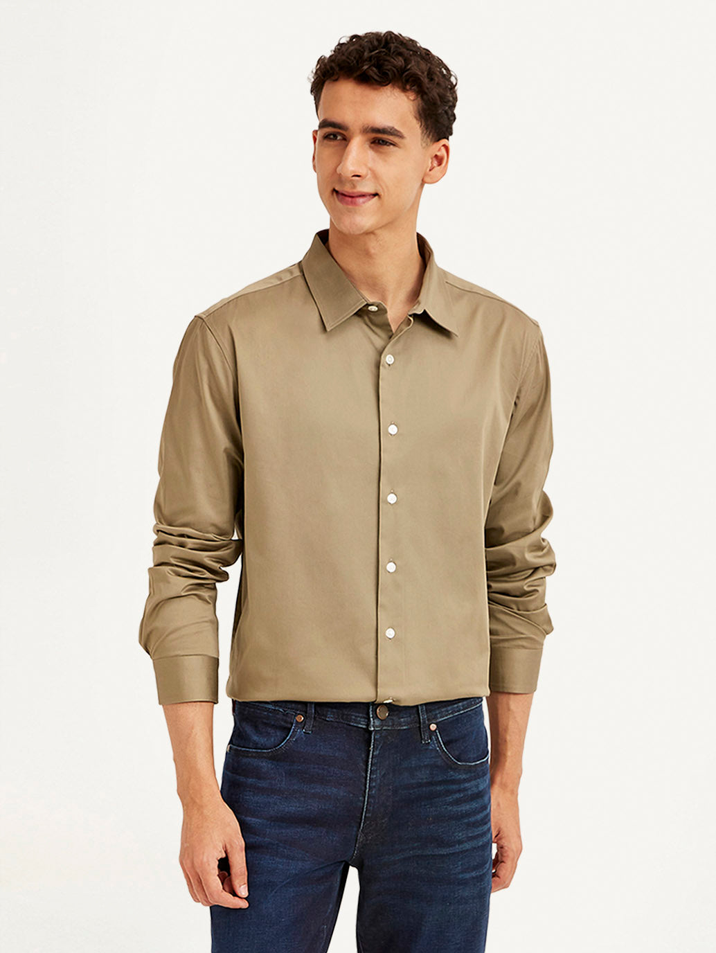 Men's Redloop Solid Slim Fit Shirt - Styleshot View
