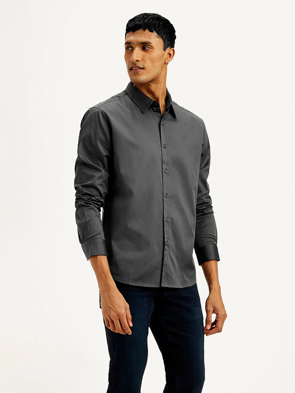 Men's Redloop Solid Slim Fit Shirt - Side View