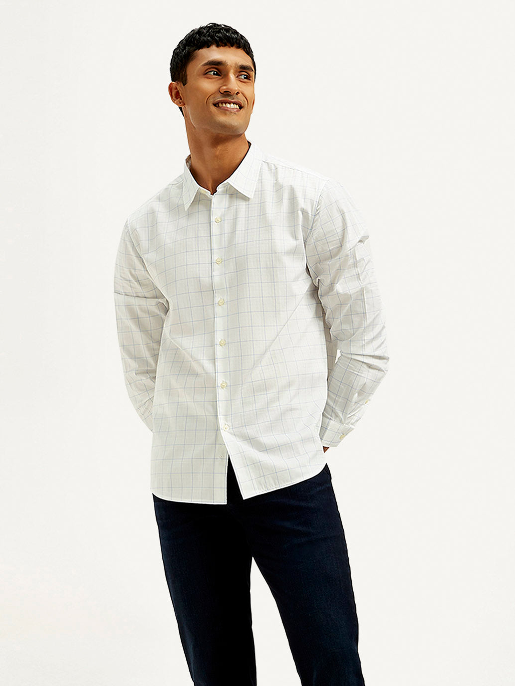 Men's Redloop Checkered Slim Fit Shirt - Styleshot View