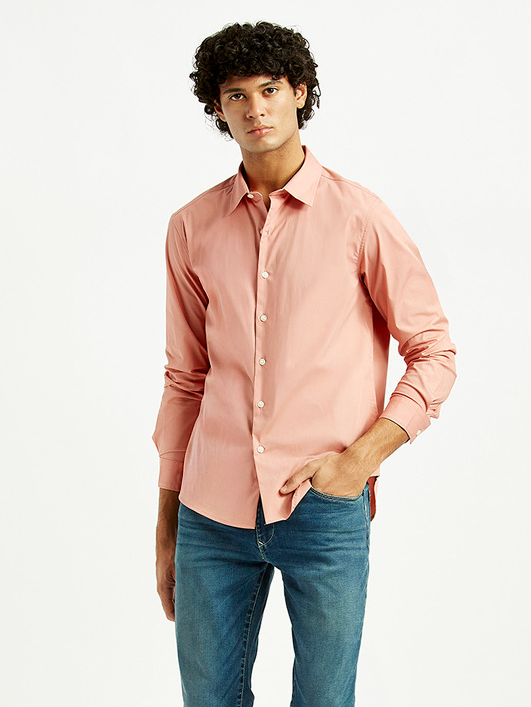 Men's Redloop Solid Slim Fit Shirt - Styleshot View