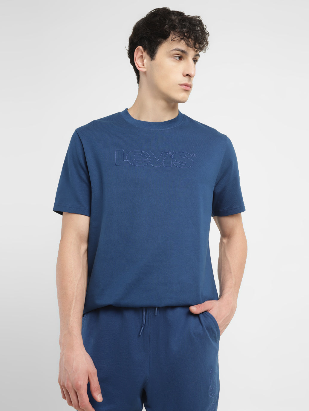 Men's Brand Logo Crew Neck T-shirt - Shot View
