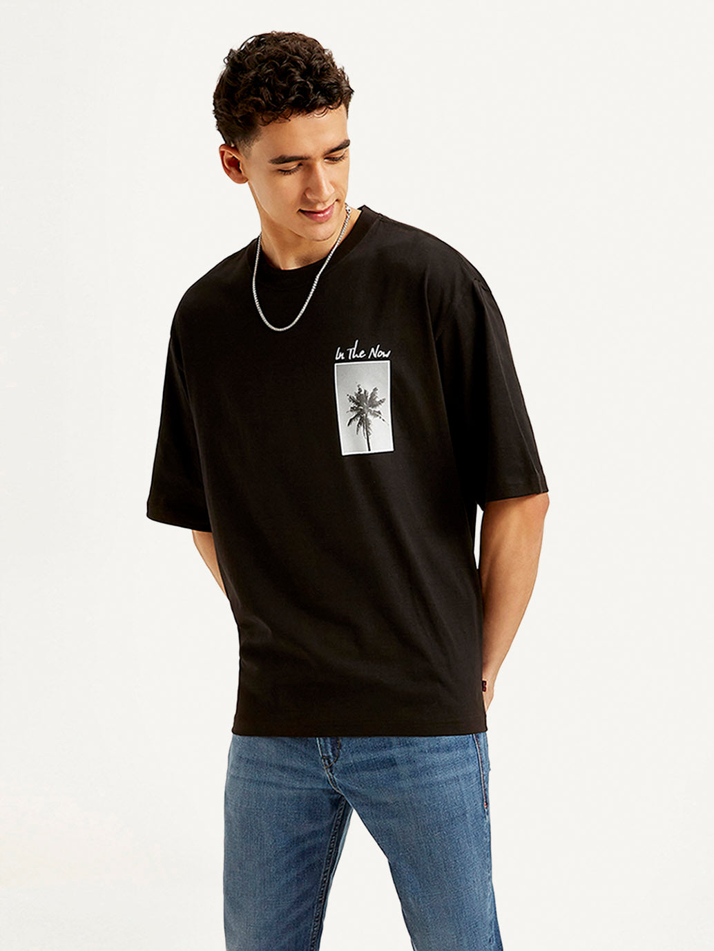 Men's Graphic Print Loose Fit T-shirt - Styleshot View