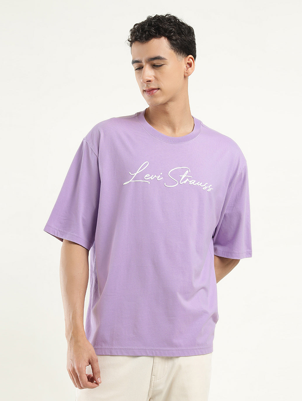 Men's Graphic Print Loose Fit T-shirt - Front View