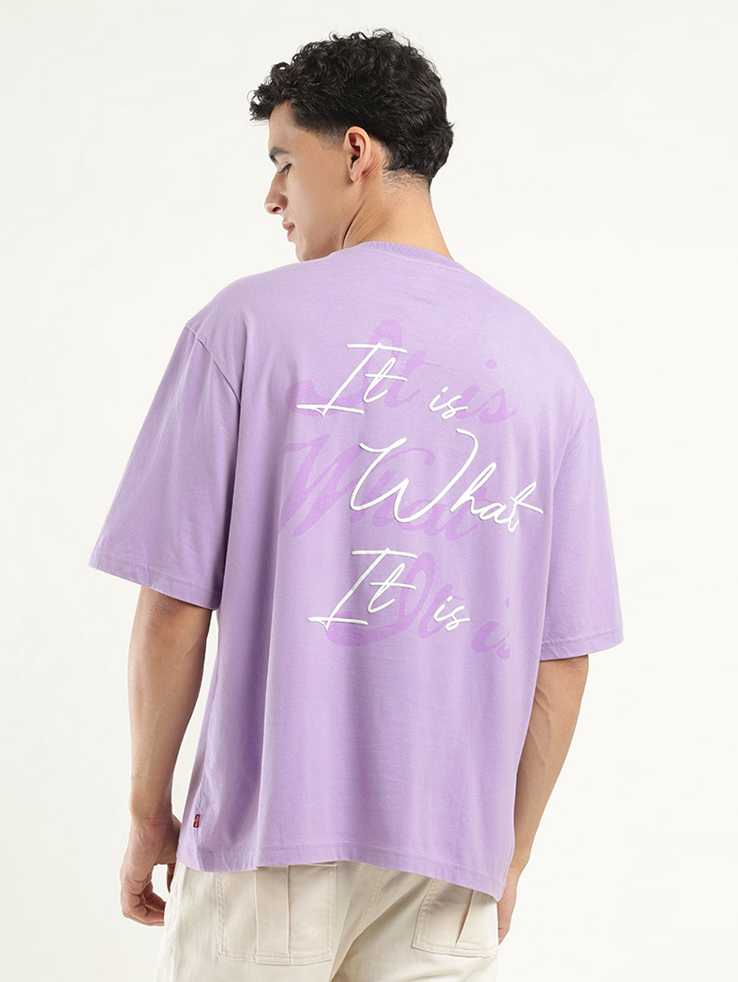Men's Graphic Print Loose Fit T-shirt - Back View