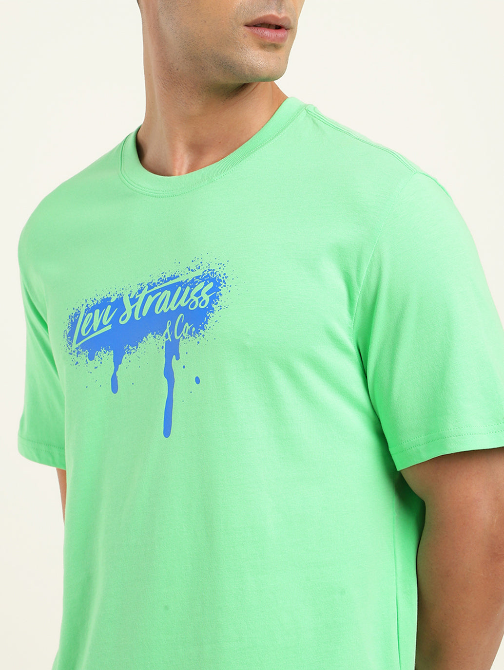 Men's Brand Logo Loose Fit T-Shirt - Detail View