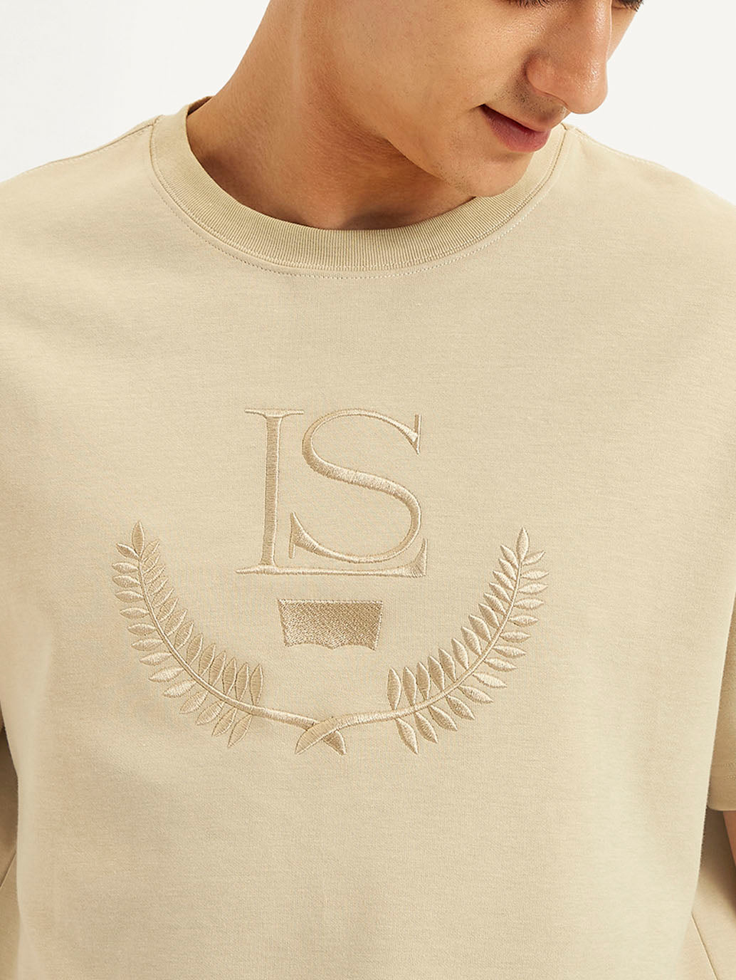 Men's Embroidered Regular Fit T-Shirt - 2f951b9c-dafe-46bb-82fb-93f0577c9673 View