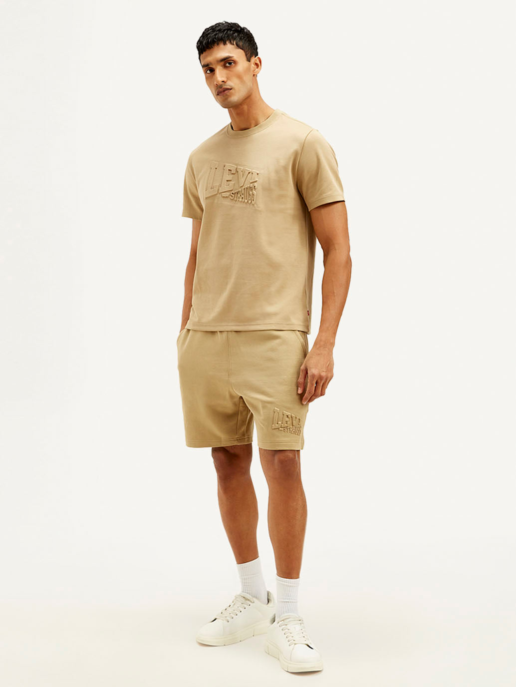Men's Typography Crew Neck T-shirt - Side View