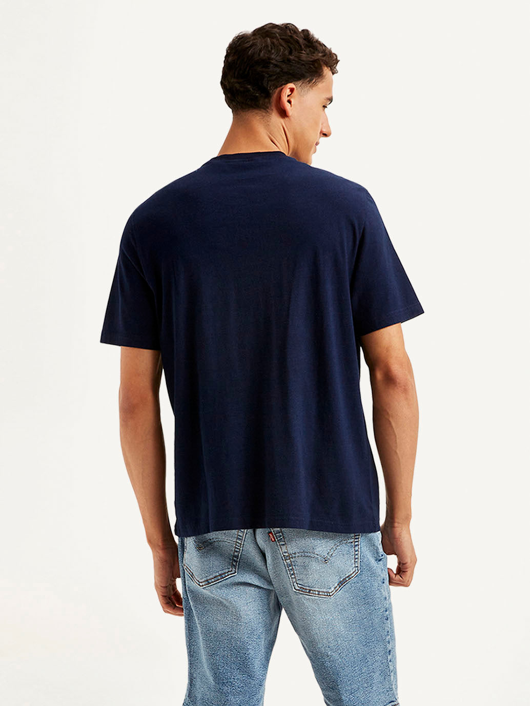 Men's Brand Logo Crew Neck T-shirt - Back View