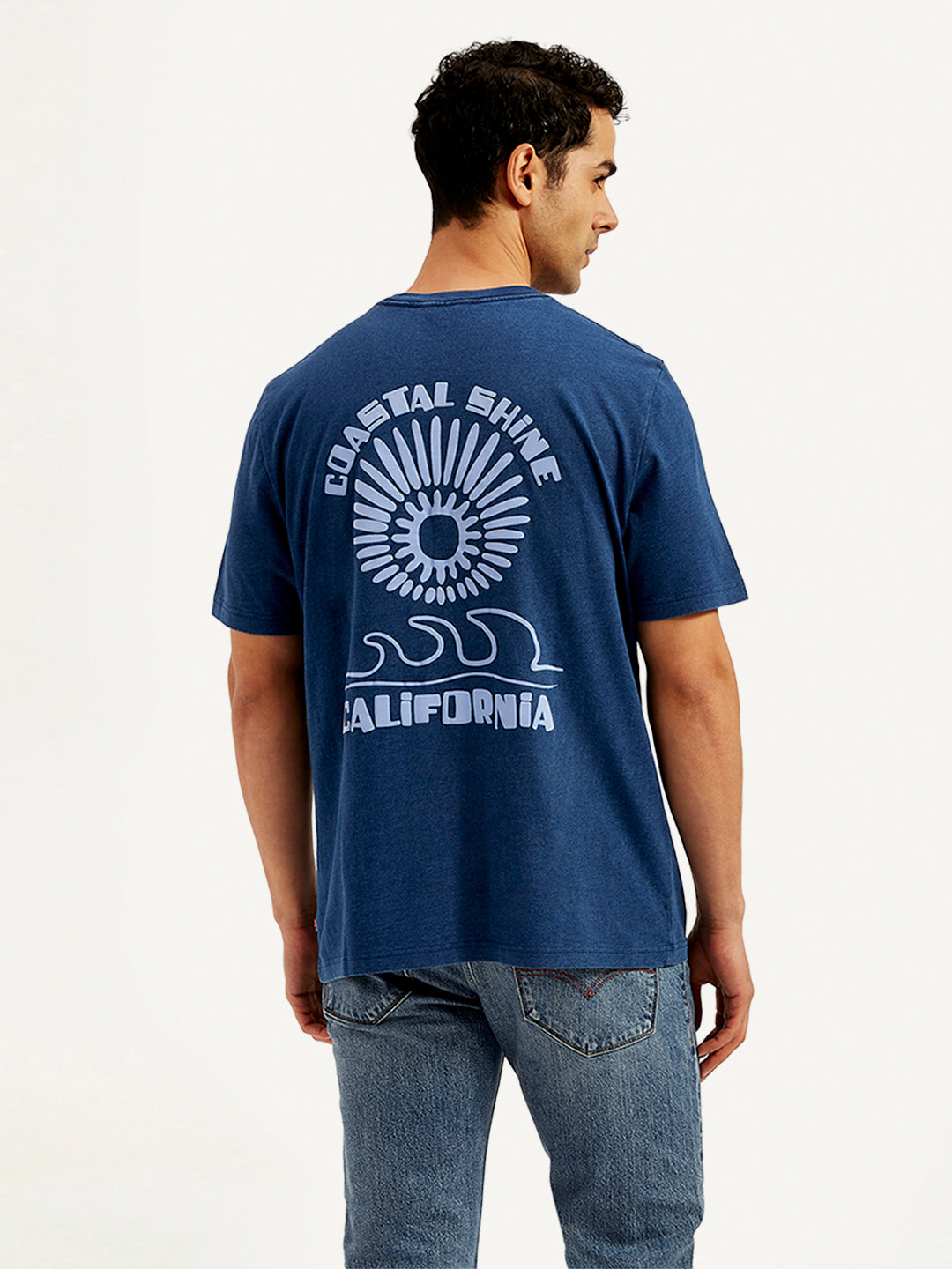 Men's Typographic Print Crew Neck T-Shirt - 20 View