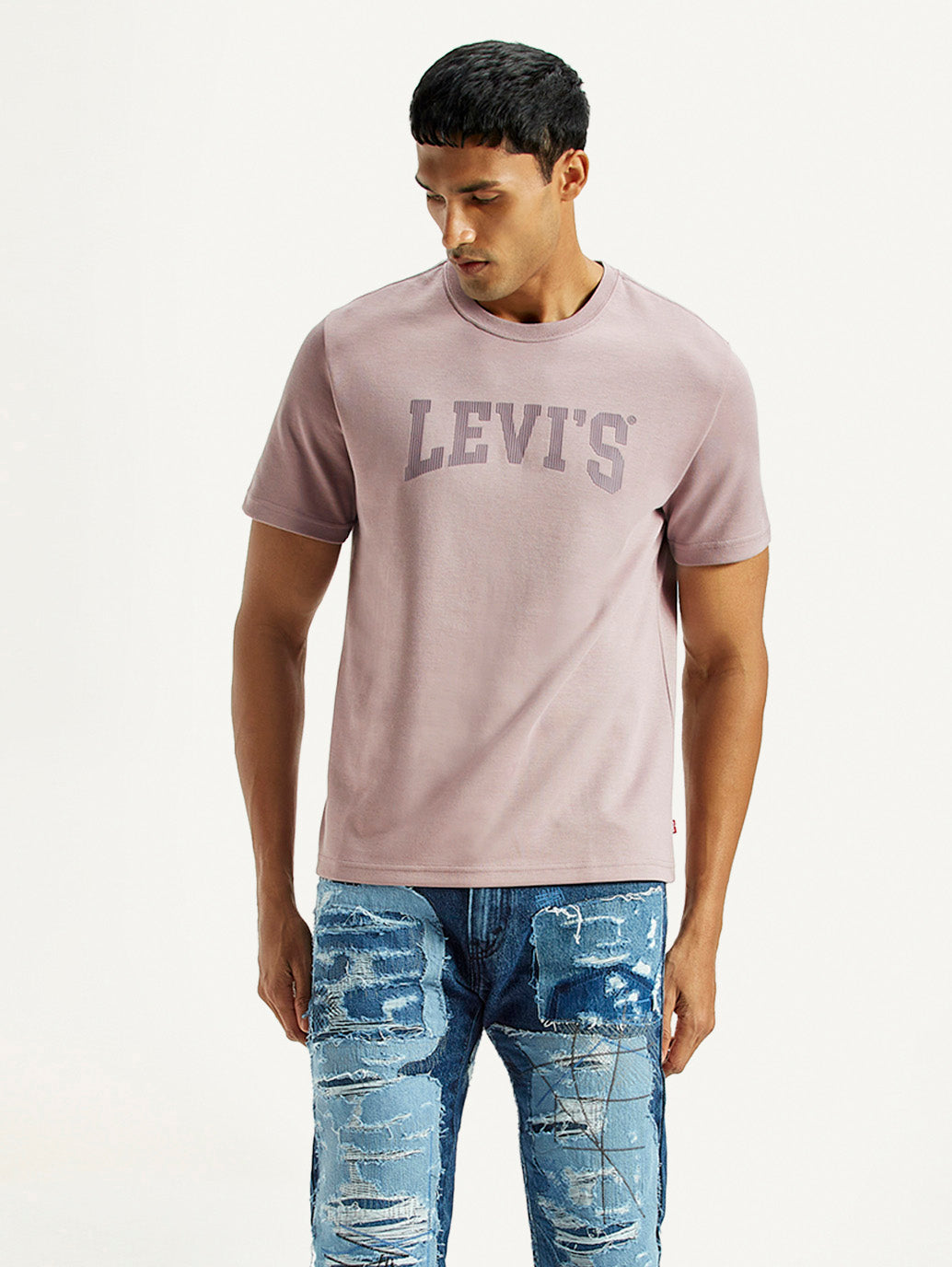 Men's Typographic Print Regular Fit T-Shirt - Styleshot View